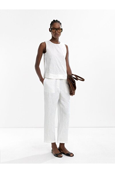 PARFOIS %100 Pamuk Nakışlı Pantolon