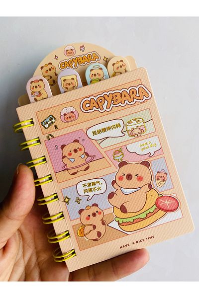 synshop Capybara Capybara Spiral Bookmark Set Cover Notepad