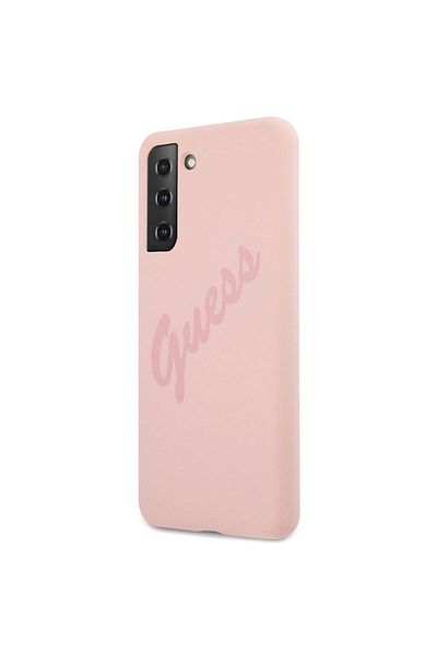 Guess Vintage Script Protective Case for Samsung Galaxy S21+ 5G, Pink