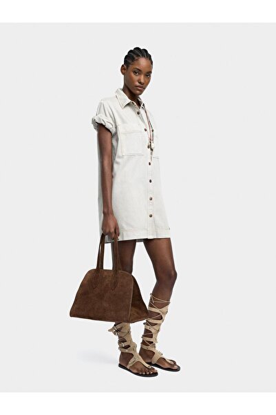 PARFOIS %100 Pamuk Denim Elbise