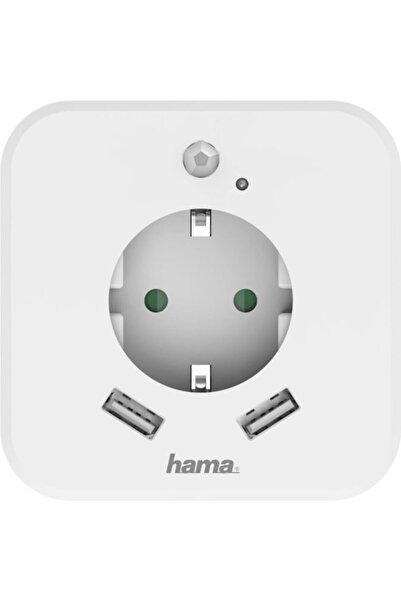 Hama Adaptor pentru priză de perete, USB, 2.4 A, senzor de mișcare, alb