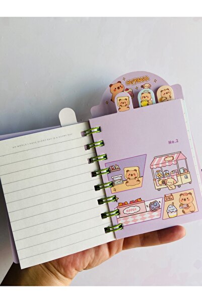 synshop Capybara Capybara Spiral Bookmark Set Cover Notepad
