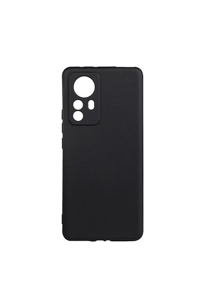 Spacer Husă de protecție pentru Xiaomi 12 Pro, material siliconic flexibil, neagră cu interior din microfibră