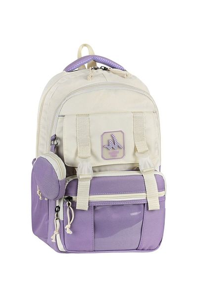 Dadacuq Trend Four-Compartment Cover School Backpack with Lock and Wallet Daily Travel Bag Ddcq3777