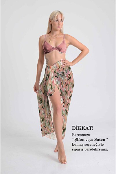 DESENİX تأثير فرشاة الماء ناعم باريرو وردي وأخضر زيتوني وألوان كريمية 100 × 1...