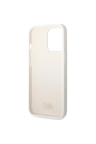 Karl Lagerfeld Carcasă Ikonik NFT din silicon lichid pentru iPhone 13 Pro Max, albă