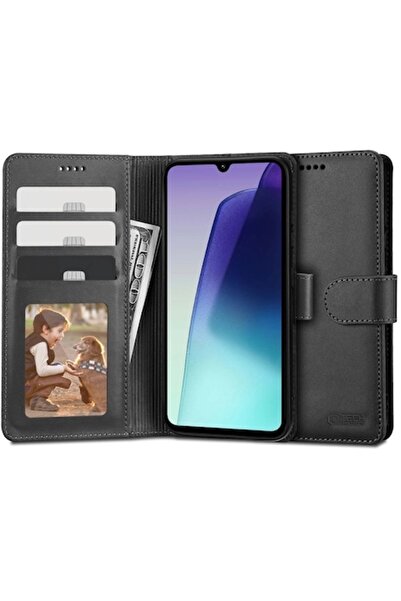 Tech-Protect Husă portofel pentru Xiaomi Redmi 14c, piele, neagră, suport pen...