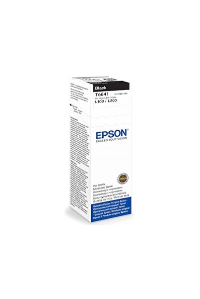 EPSON T6641 Γνήσιο μπουκάλι μελανιού, 70 ml, μαύρο