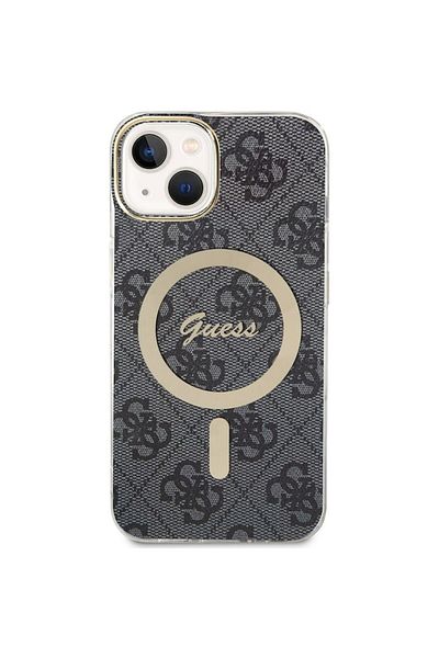 Guess 4G IML MagSafe Protective Case for iPhone 14, Black