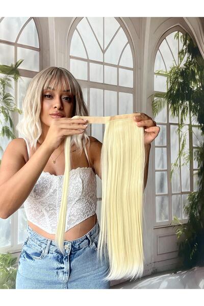 Suzan Peruk Bağcıklı At Kuyruğu Gerçek Saç Dokulu- Yandan dolamalı Takması ço...