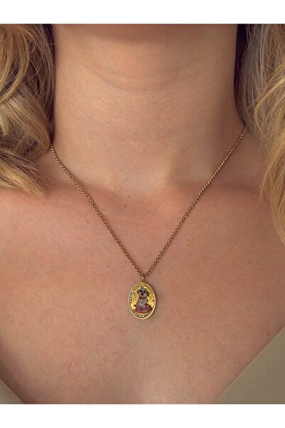 h&b design jewel Çelik Köpek Detay Kolye