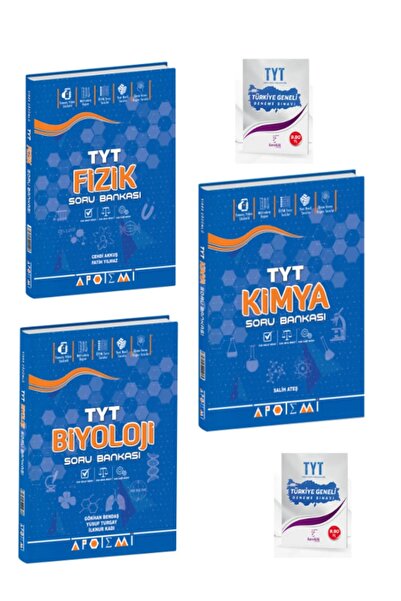 Apotemi Yayınları APOTEMİ TYT FİZİK - KİMYA - BİYOLOJİ SORU BANKASI SETİ