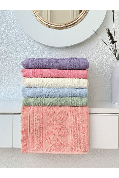 TİTANEV 6 قطع مناشف يد ووجه جاكار لييا 50X90