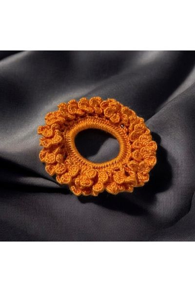 Nimet Abla Butik Embroidered Elastic Fabric Bagel Buckle