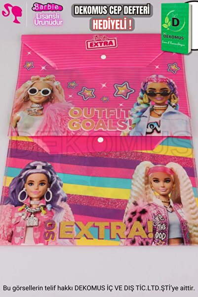 Barbie "Dekomus Pocket Notebook with Gift" Licensed 2-Piece Clip File New Season