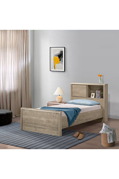 Home Box سرير فردي Curvy Plus مع مساحة تخزين على لوح الرأس - 90×200 سم