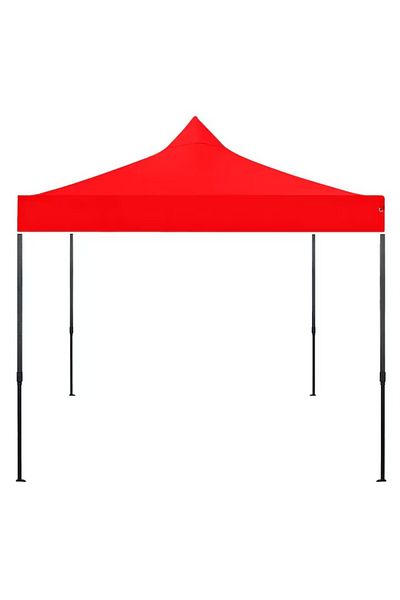 SDX Market Cort Pavilion 3 x 3m, Roșu, Pliabil, Cadru Metalic pentru Curte, Grădină, Evenimente