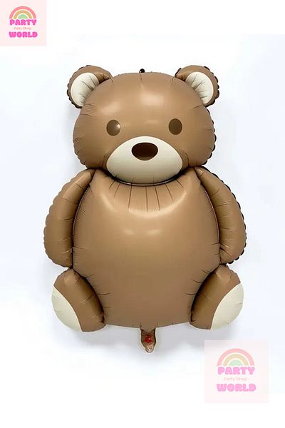 party world 1 Piece – Cute Brown Teddy Bear Foil Balloon – 90 cm