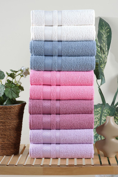 TİTANEV Set de prosoape pentru mâini și față ELMAS 10 piese 50x90 cm