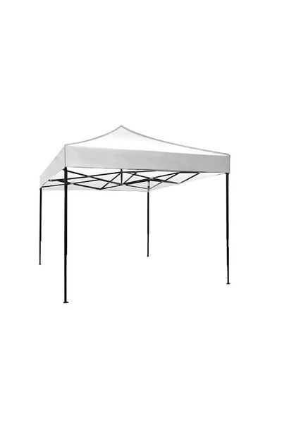 SDX Market Cort Pavilion 3 x 3 m, Alb, Pliabil, Cadru Metalic, pentru Curte, Grădină, Evenimente