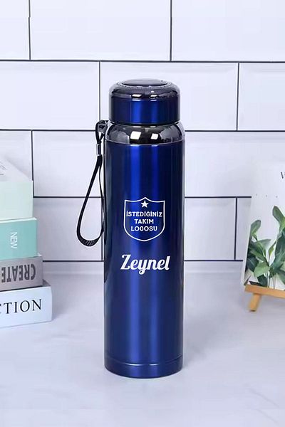 İŞTE BU 1 Liter Stainless Steel Team Emblem Printed Thermos |   12 Hours Hot and Cold Keeping |   Durable Structure
