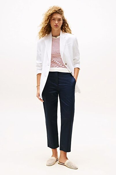 Tommy Hilfiger Kadın Slim Straight Fit Chino Pantolon - Lacivert