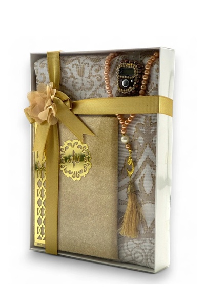 Rabia Tasarım 4 parça hediyelik seccade seti Yasini şerif zikirmatik seccade ...