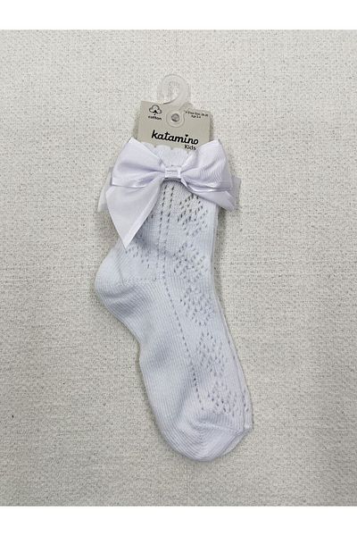 Katamino Uysal Girl Fishnet Socks with Bow Detail