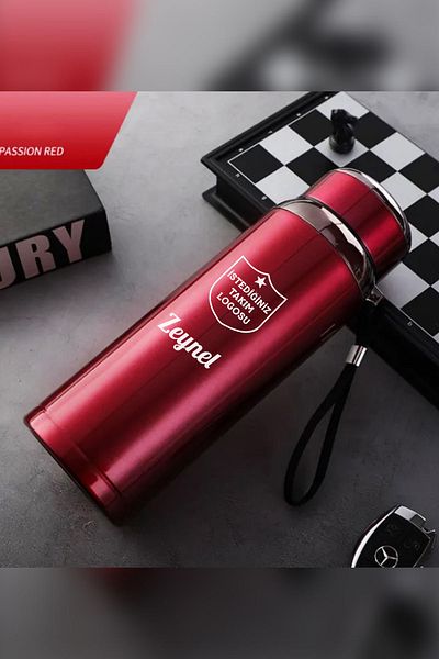 İŞTE BU 1 Liter Stainless Steel Team Emblem Printed Thermos |   12 Hours Hot and Cold Keeping |   Durable Structure