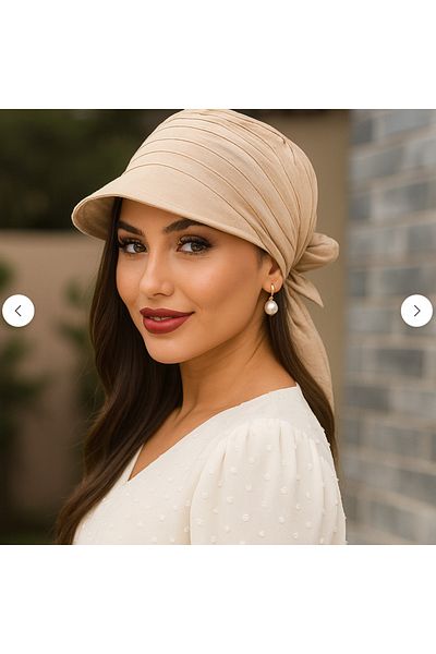 MYZİ STORE Bandană de vară pentru femei, 100% bumbac, cu model Safari, cu șireturi, vizor, protecție solară și design elegant
