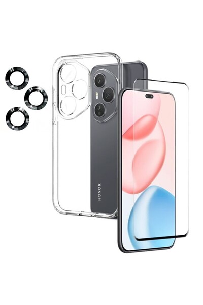 Teleplus Honor 400 Pro Kılıf Tpu Süper Silikon Ekran Koruyucu Kamera Lens Kor...