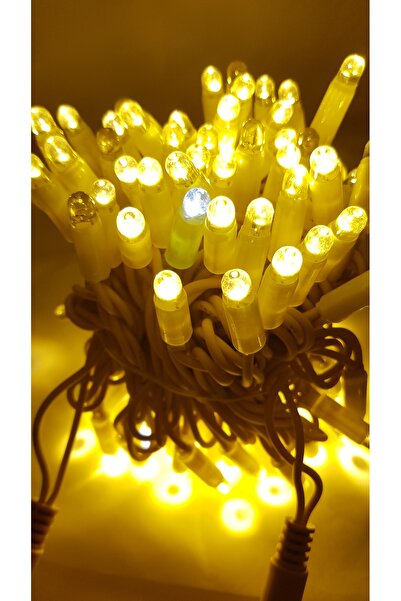 SDX Market Instalație liniară de Crăciun cu bliț, 10 m, alb cald, 100 LED-uri...