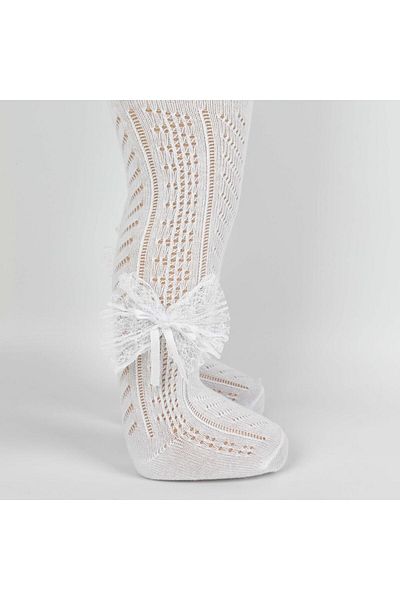 Katamino Michi Mesh Baby Pantyhose with Bow Detail