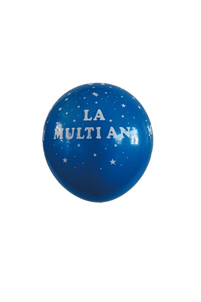 SDX Market Set de 20 de baloane din latex cu mesaj „La mulți ani”, albastre, ...