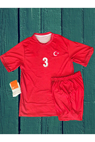 FAMİLYSTAN A MİLLİ TAKIM İÇ SAHA KIRMIZI MERİH DEMİRAL ÇOCUK FORMASI 4LÜ SET