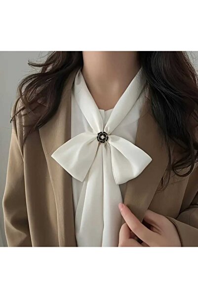 Bacoss وشاح-فولار-شال بتصميم بسيط مع مشبك 2 سم (BC-1234)