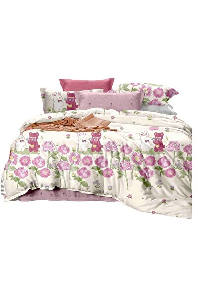 OEM Elegant Single Bedding Set for 1 Person, 4 Pieces, Fine Cotton, Multicolor