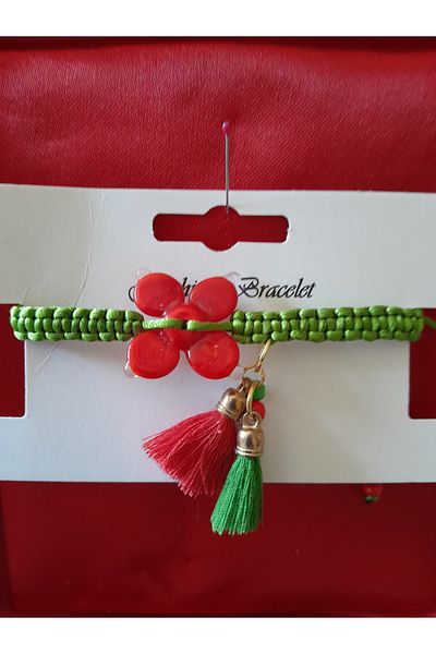 Minnoş Dükkan Murano Glass Flower Bohemian Style Bracelet