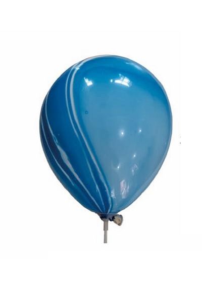 SDX Market Set of 5 latex balloons, marbled blue, 35 cm