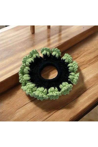 Nimet Abla Butik Embroidered Elastic Fabric Bagel Buckle