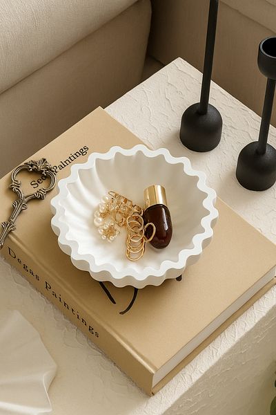 DAY HOME Decorative Nordic Style Wavy Bowl, Jewelry Plate, Keychain