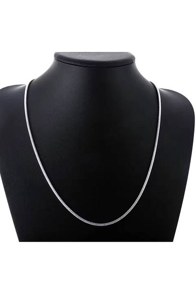 ESJ Stainless Steel Italian Snake Back Pipe 3 mm Unisex Necklace 60 cm Nz57