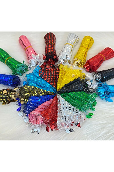 Defne Hediyelik 10 adet karışık renk halay mendili,kına,pullu halay mendili