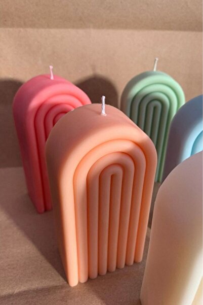 seneminatolyesii Dekoratif Gökkuşağı Şekilli Kokulu Mum – El Yapımı & Renkli ...