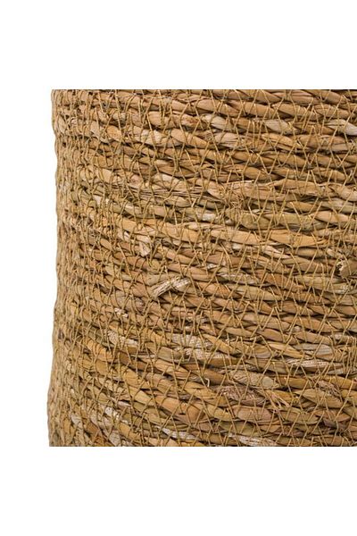 TOPI TOY Decorative straw accessory with macrame braids, diameter 18 cm, height 18 cm