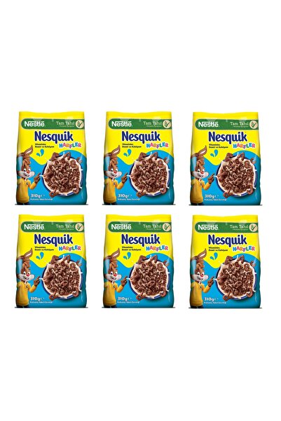 Nestle Nesquik Harfler Kakaolu Buğday ve Mısır Gevreği 310 Gr x 6 Adet
