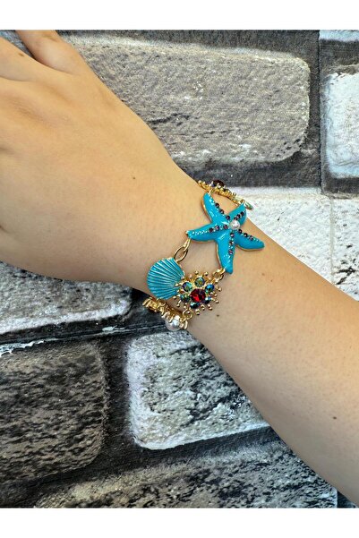 DOLCE QUEEN سوار نسائي بوهيمي بتصميم نجم البحر متعدد الألوان