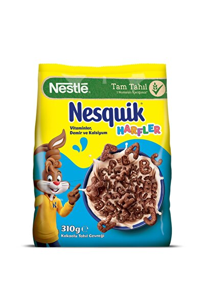 Nestle Nesquik Harfler Kakaolu Buğday ve Mısır Gevreği 310 Gr x 1 Adet