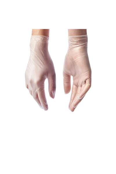 Dispoza Şeffaf Vinil Eldiven Pudrasız Medium (M) Beden 100'lü