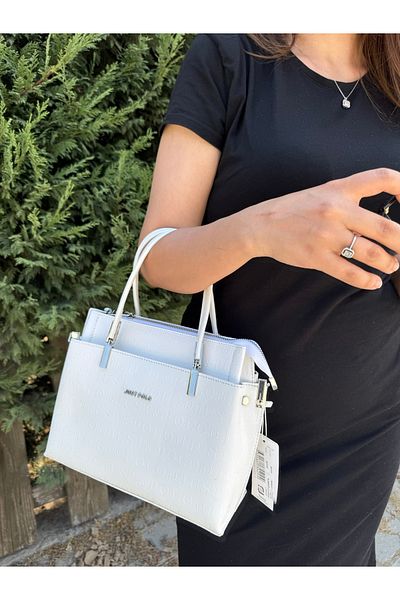 Just Polo Where Elegance and Elegance Meet Shopper White Women's Handbag Shoulder Bag